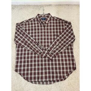 Vintage Ralph Lauren Classic Fit Long Sleeve‎ Button Down Shirt Size 2XB Plaid